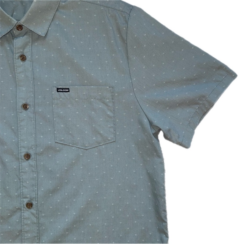 Volcom Gray Dot Pattern Casual Shirt - Picture 5 of 7